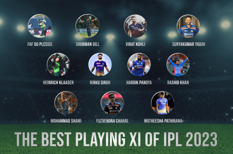 The best playing XI of Indian Premier League 2023