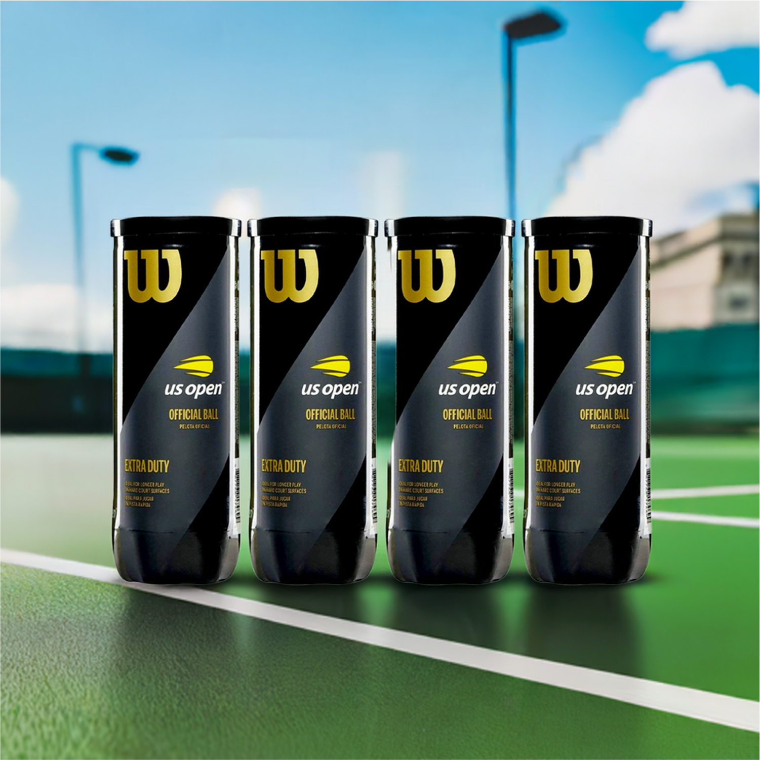 Wilson US Open Tennis Ball Cans (12 Balls)