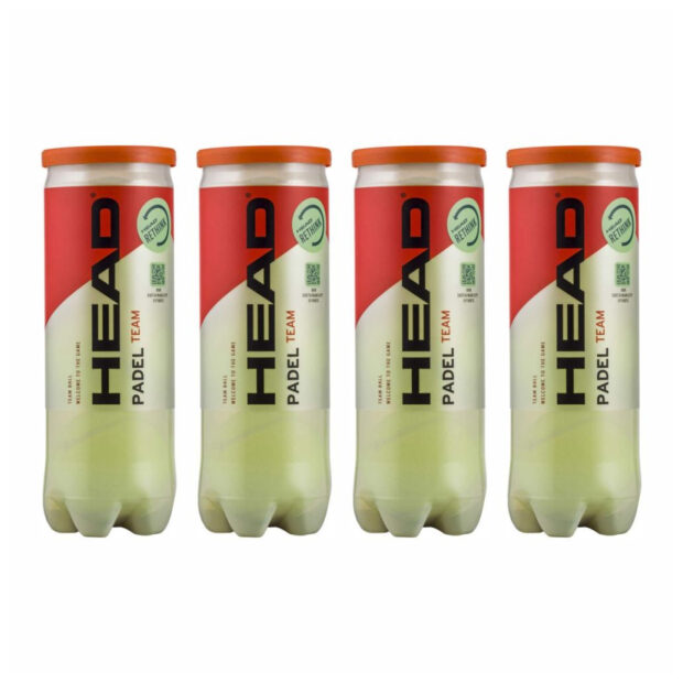 HEAD Padel Team Balls (12 Balls) - 4 Can