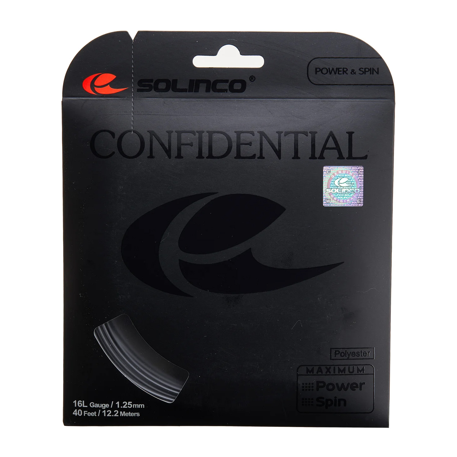 Solinco Confidential Tennis String - 16L Gauge (12m, 1.25mm)