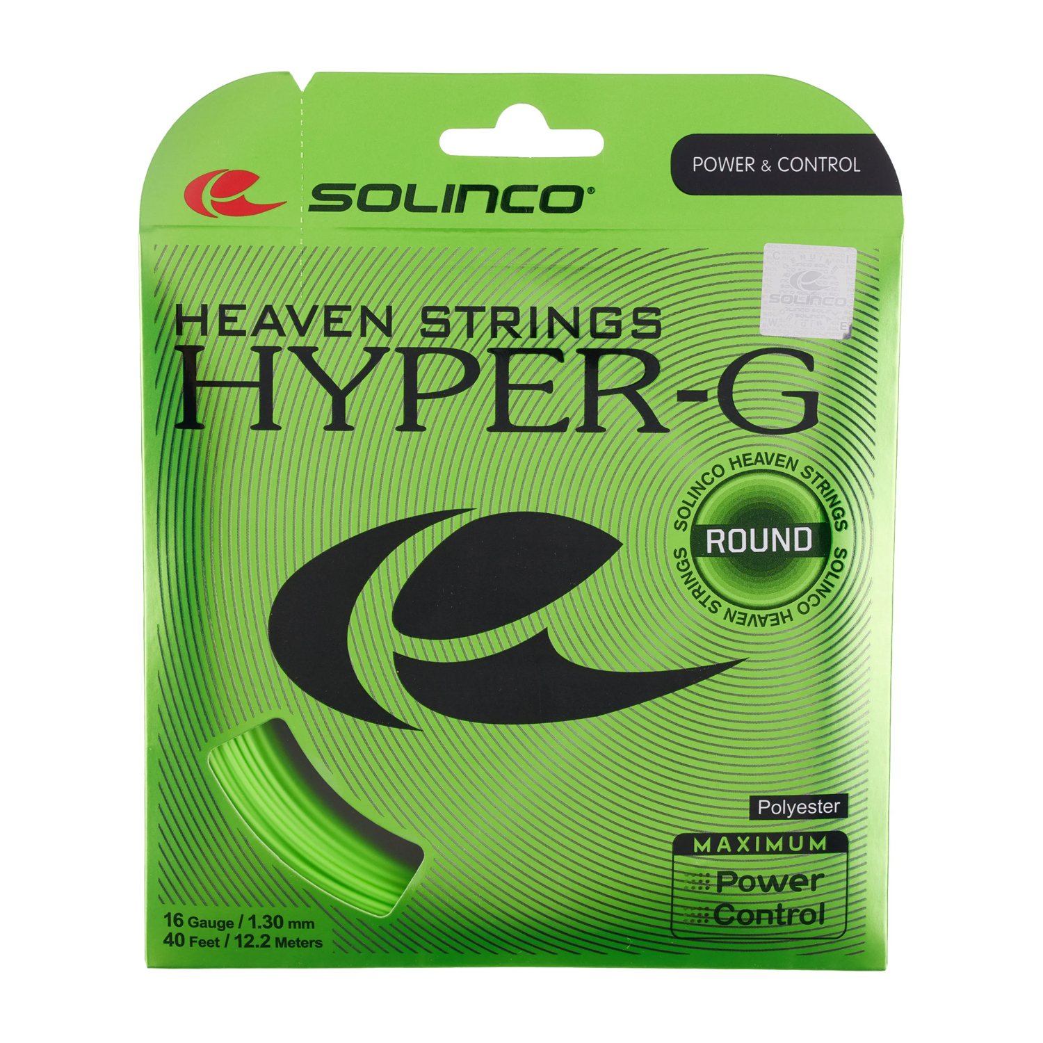 Solinco Hyper G Round Tennis String - 16 Gauge (12m, 1.30mm)