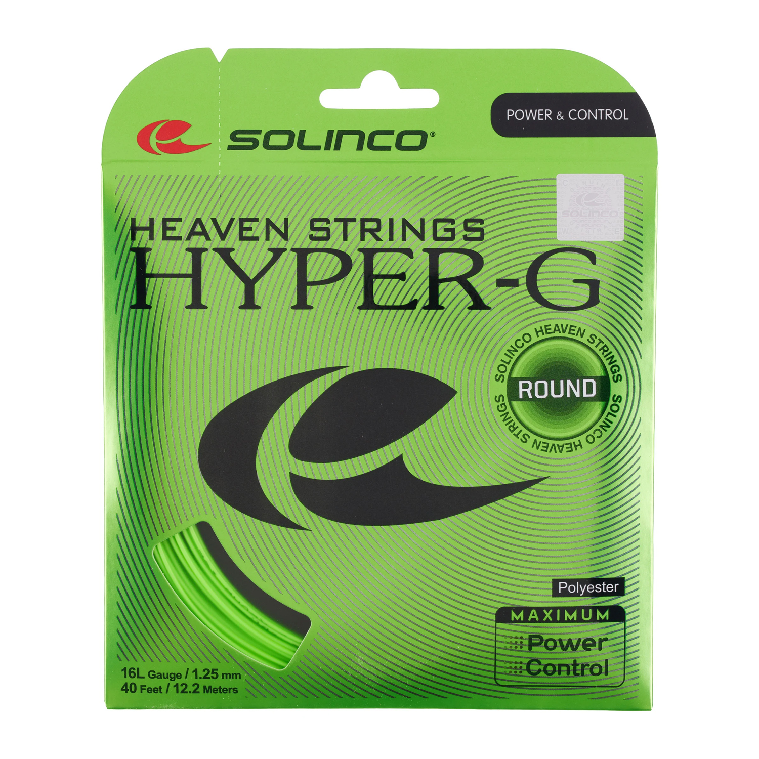 Solinco Hyper G Round Tennis String - 16L Gauge (12m, 1.25mm)