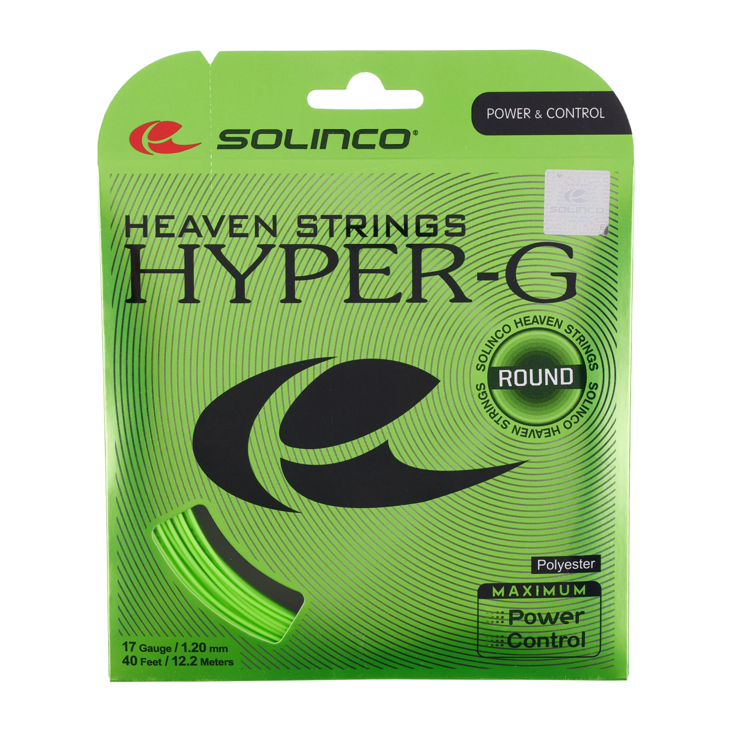 Solinco Hyper G Round Tennis String - 17 Gauge (12m, 1.20mm)