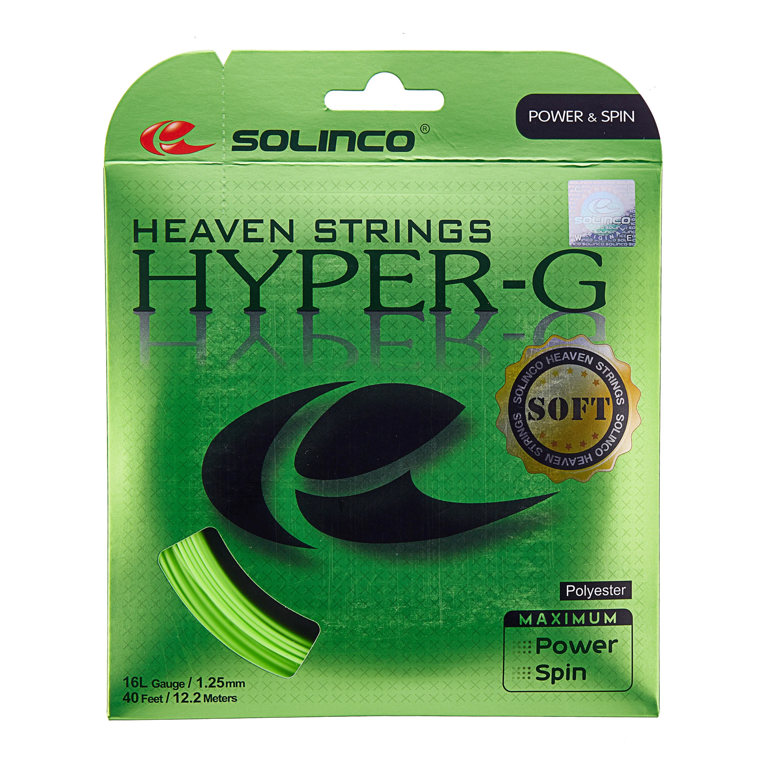 Solinco Hyper G Soft Tennis String - 16L Gauge (12m, 1.25mm)