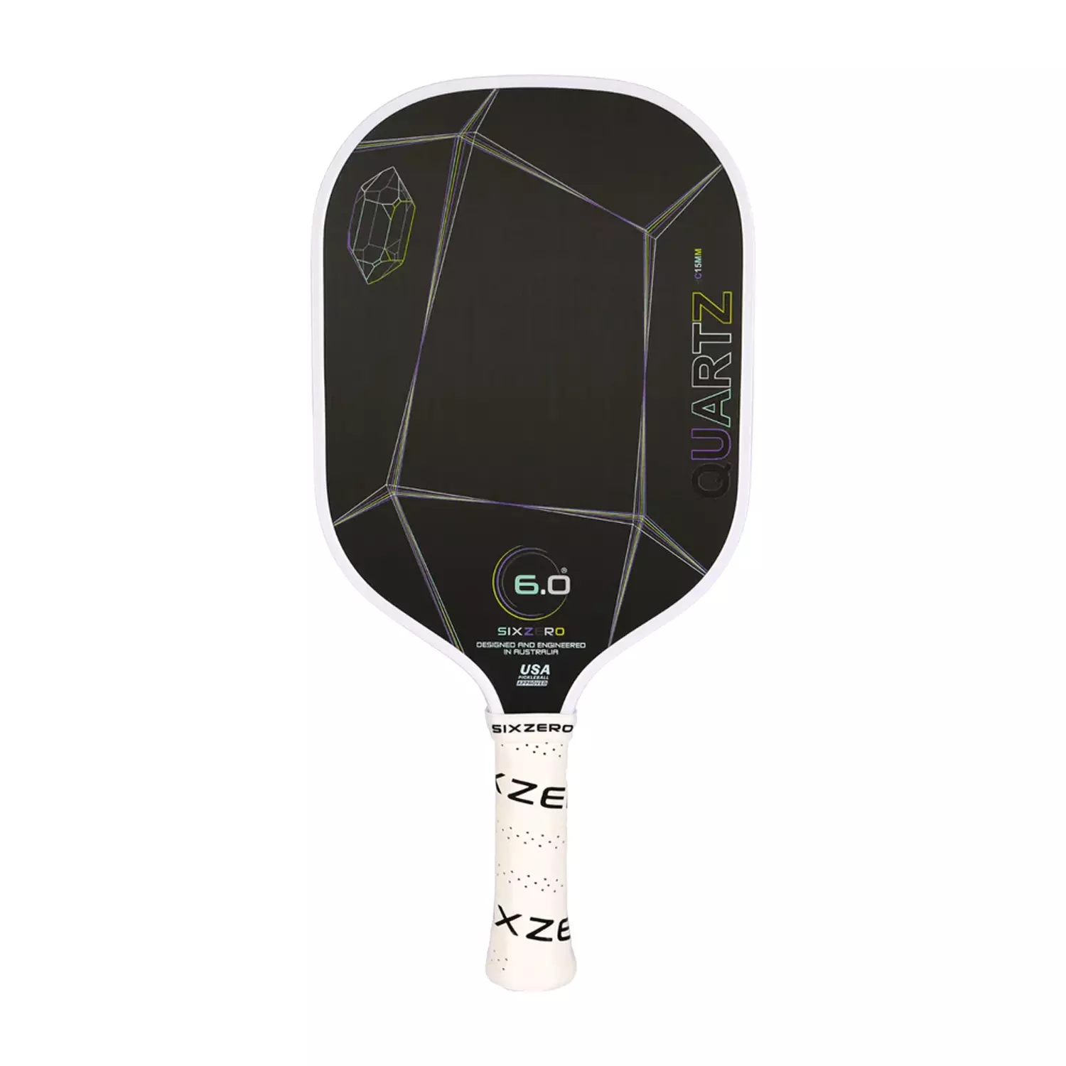 Six Zero Quartz Pickleball Paddle (15mm) - White