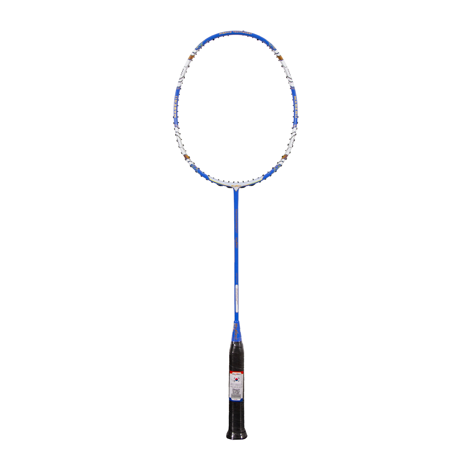 Maxbolt Thunderbolt Badminton Racket (White/Blue)