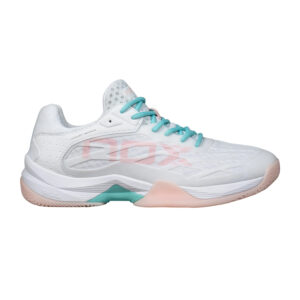 NOX AT10 Limited Edition Padel Shoes for Women (White/Potpurri)